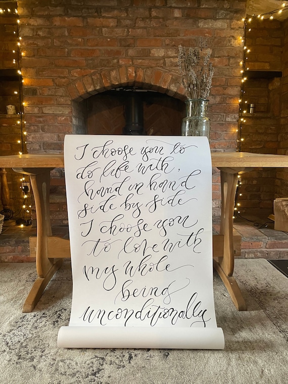 Custom Calligraphy Paper Wedding Banner/ Wedding Back Drop / Etsy