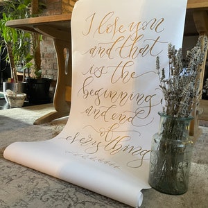 Custom Calligraphy Paper Wedding banner/ Wedding back drop / Celebration backdrop