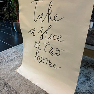 Banner di nozze in tessuto / Calligrafia personalizzata / Sfondo del matrimonio / Sfondo della celebrazione
