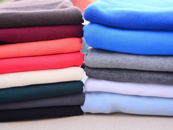 Heavy 1x1 Ribbed Knit Cotton Stretch Fabric 20 cm Length (0.22 yard)