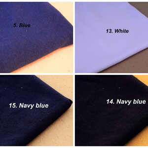 Thin 1x1 ribbed knit fabric, Cotton rib knit 20 cm length (0.22 yard) image 5
