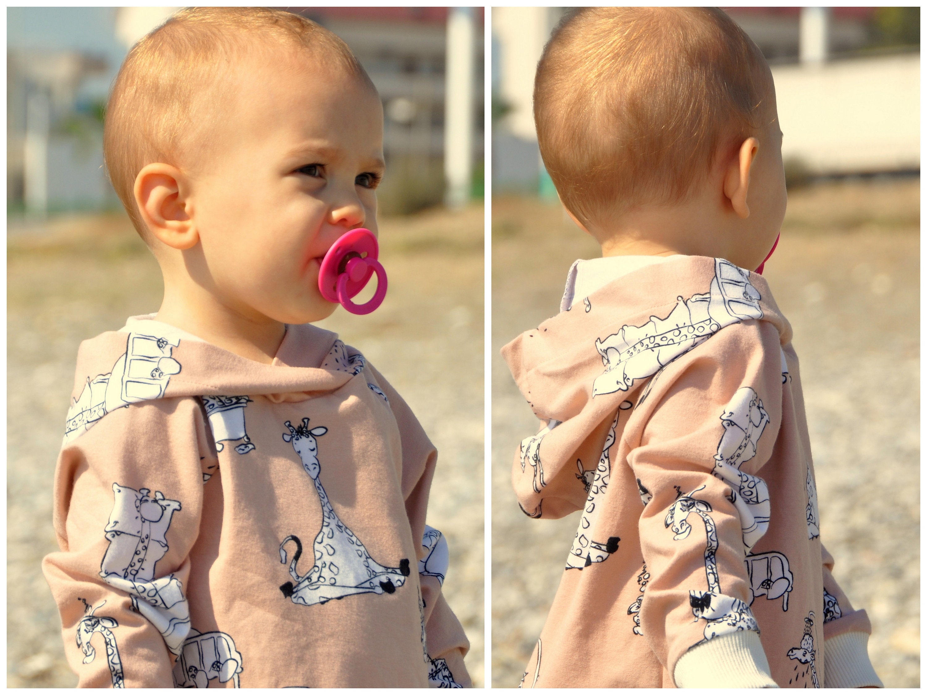 Kleding Meisjeskleding Babykleding voor meisjes Hoodies & Sweatshirts Baby Giraffe Jacket 
