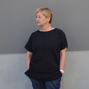 Women cotton gauze top, Plus size tunic, Muslin blouse oversized