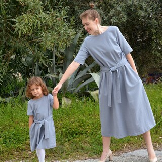 Camiseta Mama & Mini Combinando - Coração Vermelho E Estampa Mama