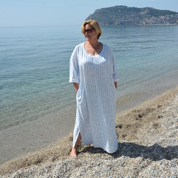 Scoop neck long summer kaftan maxi dress for curvy women, Plus size kimono Scoop neck long summer kaftan maxi dress for curvy women, Plus size kimono