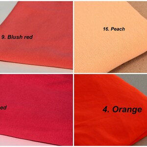 Thin 1x1 ribbed knit fabric, Cotton rib knit 20 cm length (0.22 yard) image 3