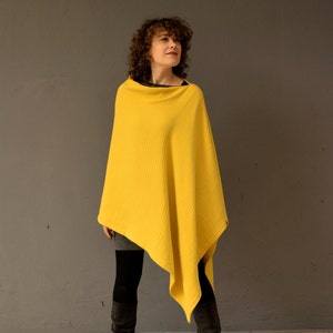 Women muslin sweatshirt poncho tunic top, Double gauze cotton
