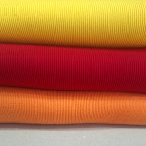 Cotton spandex rib knit fabric 20x120 cm, 2x2 ribbed neckline, cuff fabric