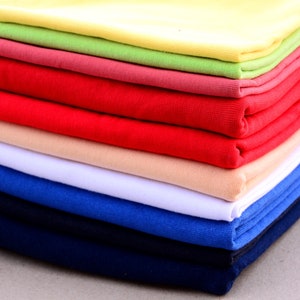 Thin 1x1 ribbed knit fabric, Cotton rib knit 20 cm length (0.22 yard)