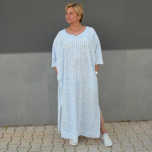 Plus size boho kimono kaftan maxi dress, Long summer caftan