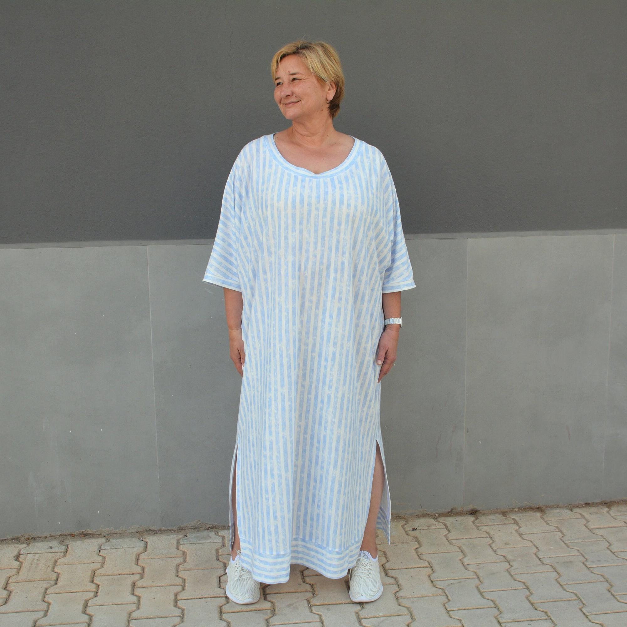 Maxi Abito Da Spiaggia Caftano Vestito Maxi Vestito Kimono Taglie Forti - Foto 7