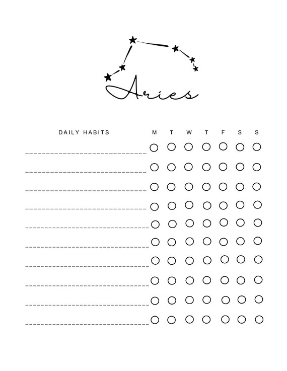 Printable Daily Habits List and Tracker Daily Habits Sheet by - Etsy