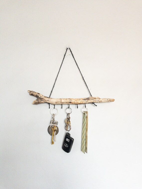 Driftwood Key Rack Handmade Wooden Key Holder Rustic Key Hook Etsy