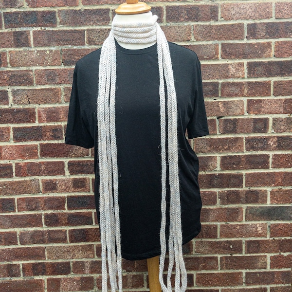 Handmade scarf Cowl Rope scarf Long scarf Spagetti scarf Skinny scarf Fabric necklace Statement scarf