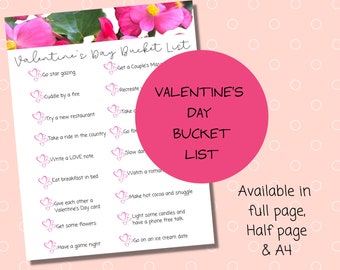 Lista de deseos para el día de San Valentín, ideas para una cita en pareja, ideas para una cita en el día de San Valentín, ideas para una cita en pareja, lista de deseos para hacer tú mismo, imprimible para hacer tú mismo