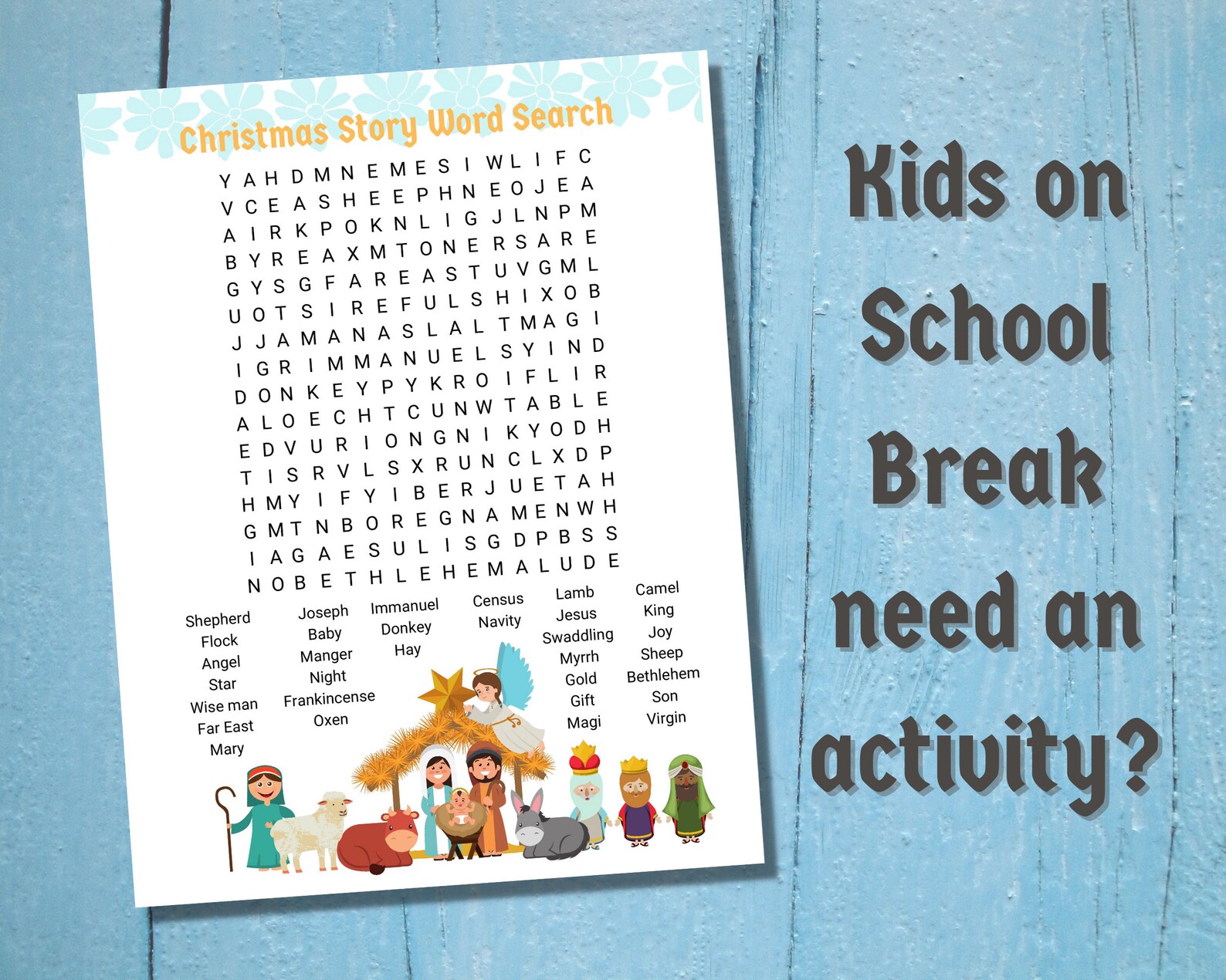 Christmas Story Word Search Printable - Etsy