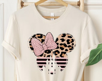 Minnie castle Shirt, Disneyworld Shirts, Animal shirt, Minnie Ear Shirt , Leopard cheetah print Shirt, Disney Shirt , Disney Ear Shirt,