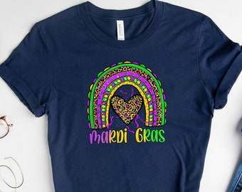 Mardi Gras Rainbow, Saints Shirt, Fat Tuesday Shirt, Flower de luce Shirt, Louisiana Shirt, Saints New Orleans Shirt, Mardi Gras Day Shirt