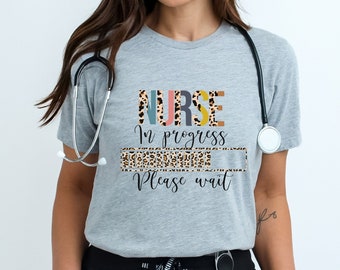 Nurse in progress shirt,RN shirt,Nurses super hero,Nurse matching shirt, Nurse school shirt,Registered nurse shirt,Funny nursing shirt.