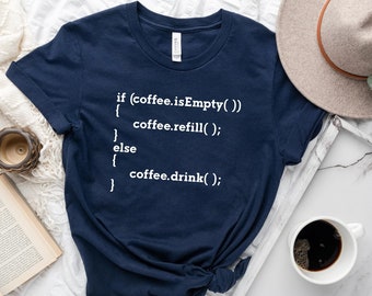Kaffee und Codierung T-Shirt, Code Shirt, Web-Entwickler Geschenk, Frauen Männer Damen Kinder Baby, Tshirt Geschenk für ihn ihr, Computer besten Freund Geschenk