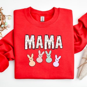 Mama Easter peeps shirt, Gift For Mama, Easter Gift, Mama Easter sweatShirt, Mom Easter Shirt, Mama Easter Kids  Shirt, Mama and peeps shirt