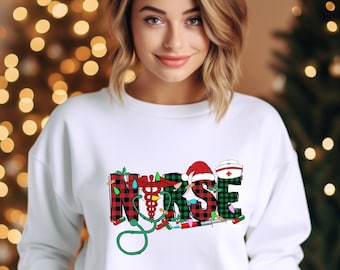 Christmas Nurse T-shirt, Merry Christmas Tee, Gift Ideas For Nurse, Holiday Shirt, Cute Tee For Christmas, Nurse Crew Tshirt, Nursing Outfit