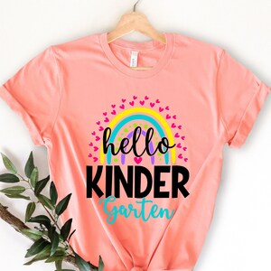 Hello Kindergarten Shirts,Teach Love Inspire Shirt,Back To School Shirt,First Grade Teacher Tee,Teacher Appreciation Tee,1st day of school