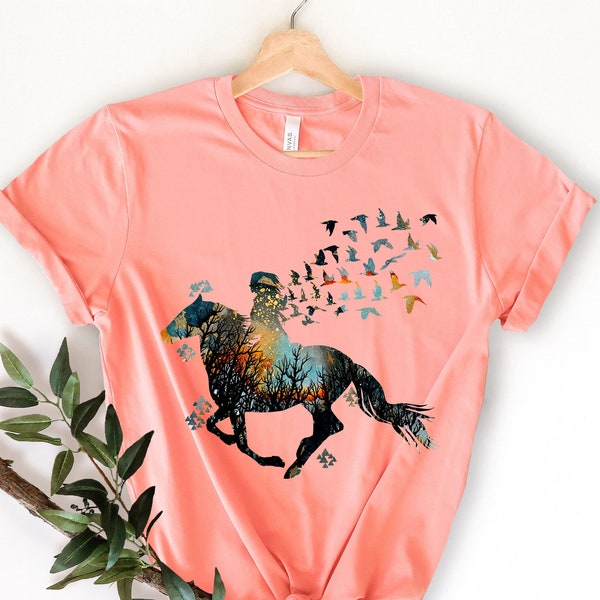 Horse Shirt, just a girl who loves horses, horseback riding, peace love horses, horse lover trail rider horse farm life , ranch life nature