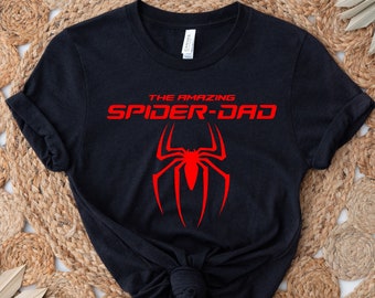 Personalized Steel Spider Superhero Dad Shirt - Short Sleeve Center, Father day shirt, Gift for Dad, Best dad ever shirt, Super hero dad tee