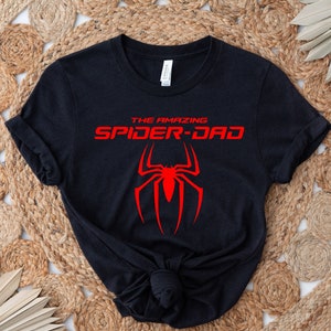 Personalized Steel Spider Superhero Dad Shirt - Short Sleeve Center, Father day shirt, Gift for Dad, Best dad ever shirt, Super hero dad tee