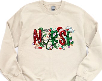 Christmas Nurse T-shirt, Merry Christmas Tee, Gift Ideas For Nurse, Holiday Shirt, Cute Tee For Christmas, Nurse Crew Tshirt, Nursing Outfit