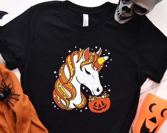 Halloween Unicorn Shirt, Cute Halloween Shirt, Gift for her, Halloween Sisters, Cute girls Halloween,  Trick or Treat , cute candy shirt