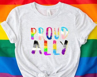 Pride Ally, Gay Pride LGBTQ Shirt, Pride Shirt, Trans T Shirt, LGBT Clothing Pride Shirt, LGBT Shirt, Women Gay Clothing, Ally T Shirt, Ally