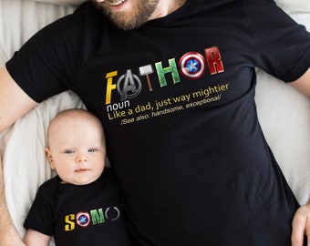Fathor and Son, Thor, Avengers Shirt, Father's Day Gift, Avengers Men's Shirt, Fathor Definition Shirt, Marvelous Dad Shirt,Dad Shirt