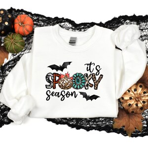 It's Spooky Season Shirt, Spooky Halloween Shirt, Spooky Typography Tee, Halloween Shirt, Witch Trick or Treat T-Shirt, Halloween Vibes Tees image 3