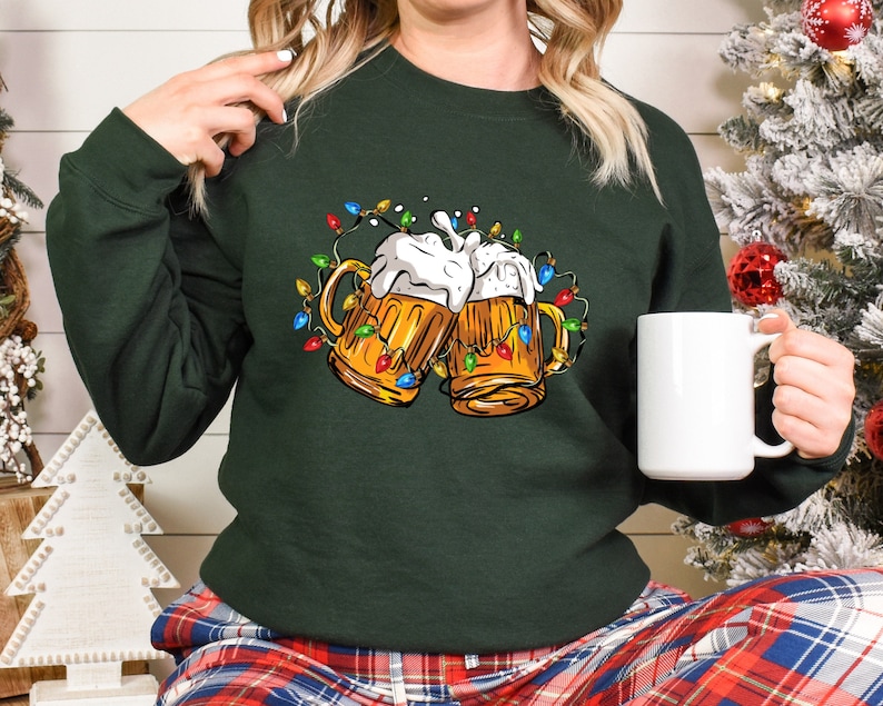 Merry Christmas Beers Shirt,christmas Drinking Shirt, Santa Beer