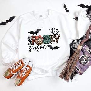 It's Spooky Season Shirt, Spooky Halloween Shirt, Spooky Typography Tee, Halloween Shirt, Witch Trick or Treat T-Shirt, Halloween Vibes Tees image 5