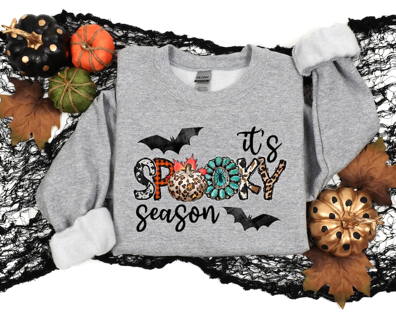It's Spooky Season Shirt, Spooky Halloween Shirt, Spooky Typography Tee, Halloween Shirt, Witch Trick or Treat T-Shirt, Halloween Vibes Tees image 4