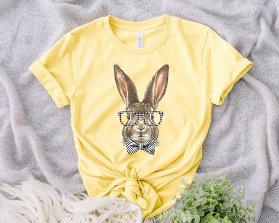 Easter Bunny With Glasses Shirt,Bunny With Glasses Shirt,Kids Easter Shirt,Cute Easter Shirt,Easter Day Shirt for Woman, Easter Bunny Shirt