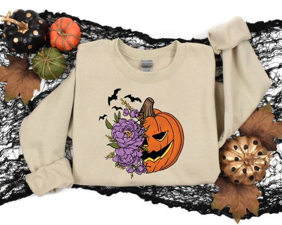 Sorta Sweet Sorta Spooky Shirt,Floral Halloween Pumpkin Tee, Floral Pumpkin Shirt,Happy Halloween Tee,Spooky Season Shirt,Gift For Halloween