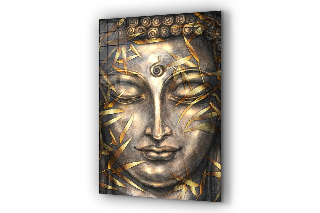Buddha Glass Decor Canvas Decor Glass Wall Art Canvas Wall Etsy