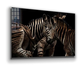 Zebra , Animal , Canvas Decor , Glass Wall Art ,  Canvas Wall Art , Modern Art,  , Room Decor Mother's Day Gift