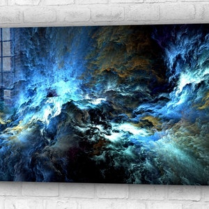 Abstract Space Storm , Cosmic Storm ,  Canvas Wall Art , Modern Art,  , Modern Room Decor Mother's Day Gift