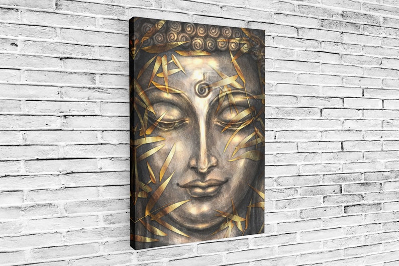 Buddha Glass Decor Canvas Decor Glass Wall Art Canvas Wall Etsy