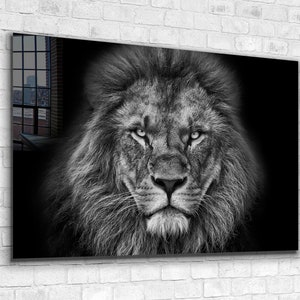 Lion Glass Decor, Lion Canvas Decor, Glass Wall Art ,  Canvas Wall Art Mother's Day Gift