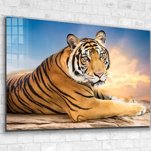Tiger Glass Decor, Tiger  Canvas Decor, Glass Wall Art ,  Canvas Wall Art , Modern Art,  , Room Decor Mother&#39;s Day Gift