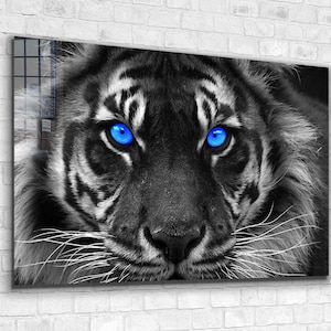 Tiger Glass Decor, Tiger Canvas Decor, Glass Wall Art ,  Canvas Wall Art , Modern Art,  , Room Decor Mother&#39;s Day Gift