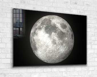 Full Moon  Canvas Decor, Glass Wall Art ,  Canvas Wall Art , Modern Art,  , Modern Room Decor Mother's Day Gift