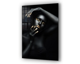 Black Makeup Art: Modern Glass Wall Decor