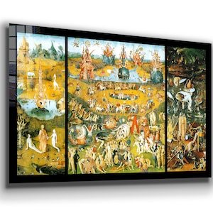 Hieronymus Bosch-Garden of Earthly Delights-Renaissance Art-Most Famous Triptych-Glass Wall Art-Canvas Wall Art-Christmas Gift